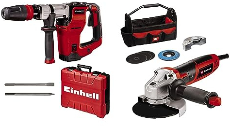 Einhell Martillo de demolición TE-DH 12 + Amoladora angular TC-AG 125/850 Kit