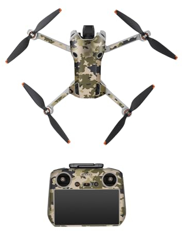 ZJRXM Mini 4 Pro Aufkleber Kit, DIY Kratzfest Schutz Skin Schutzfolie Aufkleber Protector Kit für DJI Mini 4 Pro Drone, Schutzfolie Aufkleber für DJI RC 2 (A)