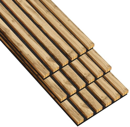 Lames Premium 3D Slim S, 20x20 mm, Panneaux muraux et meubles tridimensionnels panneaux de bois, panneaux muraux, aspect bois, mur à lattes