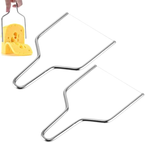 YUNYODA 2PCS Affetta-formaggio con filo da taglio, affetta formaggio filo taglia burro in acciaio inox, taglia formaggio per formaggi a pasta morbida e medio-dura perfetto per la cucina