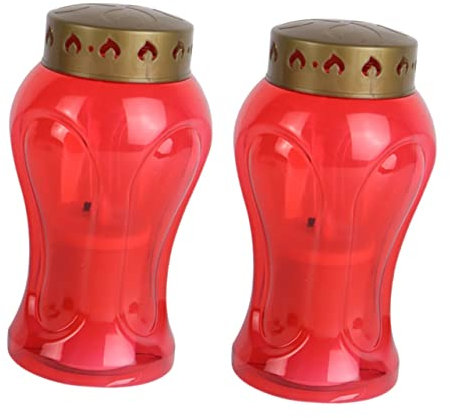 POPETPOP 2pezzi Elettronico Flameless Per Decorazioni Cimiteri Per e Cerimonie Speciali Batteria Design e