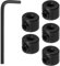 sourcing map 5pcs 3mm Drill Stop Collar Set Depth Stop, Adjustable High Speed Steel Drilling Limit Ring, Anodizing Surface Dowel Shaft Chuck Positioner with Hex Wrench Black