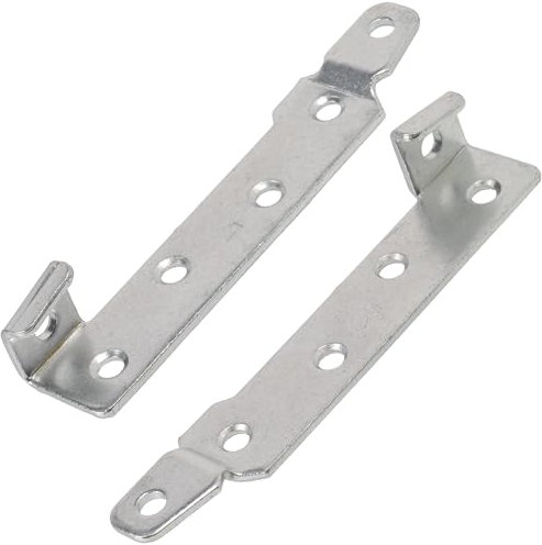 AERZETIX - C74741 - Verbindungsbeschlag für Bett 120 mm mit Haken, 8-teilig - Schraubmontage - aus stahl - klammer, halter, befestigung