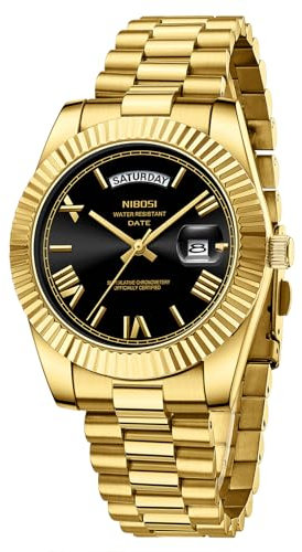 NIBOSI Uhren Herren Analog Quarz Armbanduhr Herren Wasserdicht Datum Herrenuhren Business Casual Armbanduhr Geschenke für Männer