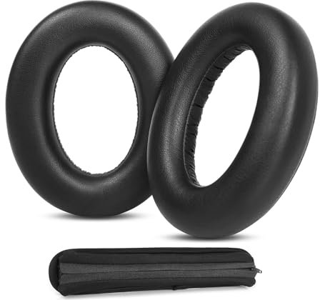 HTINDUSTRY Sostituzione Cuscini per Cuffie/Copricuffia Compatibili con Sennheiser Momentum 4 Wireless Headphone Cuscini Premium con Pelle Proteica Morbida/Schiuma Memory Foam
