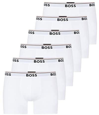BOSS Herren Power Long Boxer Unterhosen Cotton Stretch 6er Pack