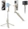 KIWIFOTOS Treppiede magnetico per iPhone MagSafe Selfie Stick per iPhone 16 15 14 Pro Max con telecomando staccabile per selfie da viaggio Vlogging Video Treppiede portatile per smartphone (beige)