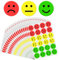 GXGM 600 Stück Smiley Aufkleber,25mm Smile Stimmungsaufkleber Fröhliche Smiley Traurige Rot-Gelb-Grüne Aufkleber, Für Moderationskarten Moderationskoffer Belohnungssticker