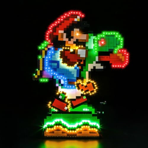 Kit d'éclairage LED compatible avec Lego Super M'ario World : M'ario 71438 (pas de modèle), kit d'éclairage décoratif compatible avec 71438 Super M'ario World M'ario Jouets créatifs