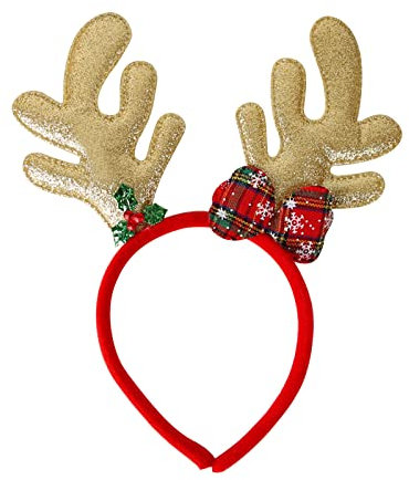 TURWXGSO Weihnachtsschmuck für den Außenbereich, heißes Weihnachts-Stirnband, Weihnachtsmann-Party-Dekor, Doppelhaar-Verschluss, Reifen, für Weihnachtsbaum, Urlaub, Party, Festzeit,