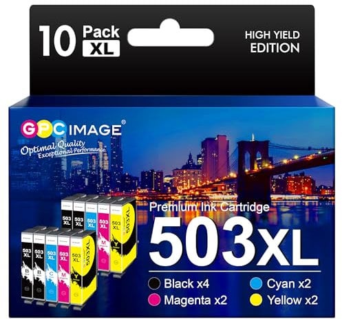 GPC IMAGE 503XL Patronen Kompatible für Epson 503XL Multipack 503 XL 503 für Epson XP 5200 Druckerpatronen XP5200 WF 2960 WF-2960DWF WF2960 WF2960WDF WF-2965 WF2965 WF-2965DWF XP-5205 (10er-Pack)