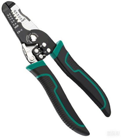 3 In 1 Wire Stripper with Safety Lock, 7 Inch Wire Stripper/Cutter/Crimping Tool for 10-20 AWG Solid and Stranded Wires