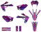 KIT DECO RIEJU MRT 50 DE 2009 à 2021 CRYSTAL Holographic (Violet)