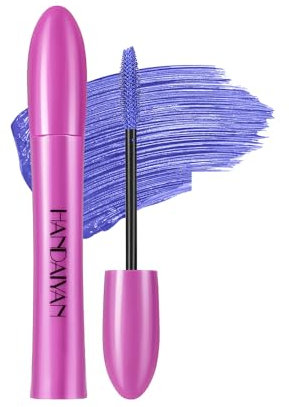 RBlue-2 Wimperntusche Wasserfest,Mascara Wasserfest, Langlebige Volumizing Curling Verlängerung Mascara Make-Up für Weihnachten, Halloween, Partys, Hochzeiten