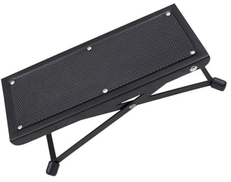 Yardwe Gitarren-Tritthocker Fußstütze Erwachsene falten faltbar Stoff Fußhocker für klassische Gitarre fußhocker für gitarre Gitarren-Übungshocker Ruhehocker Gitarrenhocker Eisen Schwarz