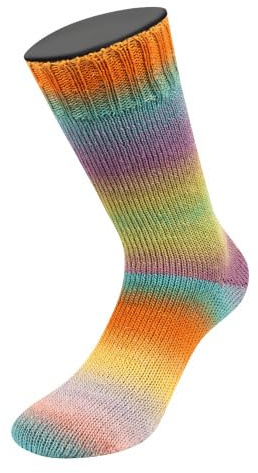 Lana Grossa Meilenweit 100 Color Mix Sparks 7617 Oliv/Minttürkis/Graublau/Lavendel/Taupe/Pistazie/J