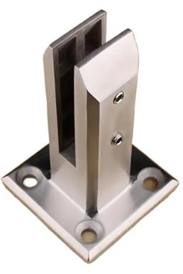 HsePank 1 Support de Balustrade en Acier Inoxydable 304 for Panneau Verre, clôture Piscine, escalier, Rampe, terrasse, Montage au Sol