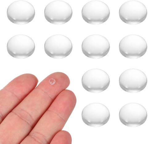 PATIKIL Plankonvexe Linse - Außendurchmesser:8mm x Brennweite:11mm - 12 Stück Premium Optisches Glas Professionelle Linse Optische für Experimente, DIY, Basteln & Hobby