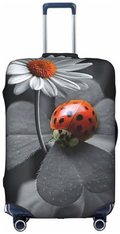 Pidgazdfgv Ladybug Daisy Gepäckhülle für Koffer, Kofferschutz, Kofferabdeckung, passend für S-XL Zoll Gepäck, weiß, XL