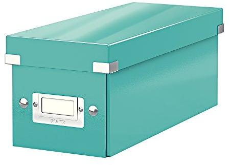 Leitz Click & Store WOW Scatola Archivio CD, per Archivio e Organizzazione di CD, Adatta a Casa e Ufficio, Blu Ice, 60410051