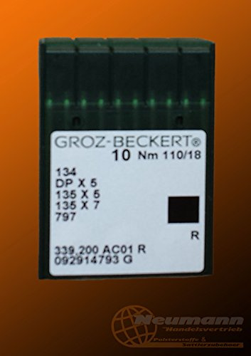 GROZ-BECKERT Nähmaschinennadeln | 10 Stück (10 Nm 110/18)