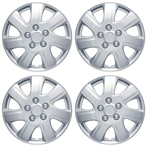 BDK KT-1021-16 King1 Silber Radkappen Radabdeckungen für Toyota Camry 2006-2014 16 Zoll - Vier (4) Stück Korrosionsfrei & Stabil - Volle Hitze & Schlagfest Grade - OEM Ersatz 4 Packung