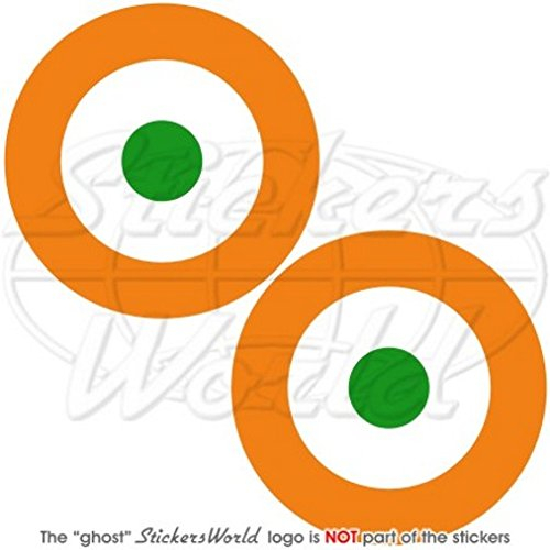 Indien indischen Luftwaffe IAF Aircraft Roundels 7,6 cm (75 mm) Vinyl Sticker, Aufkleber X2