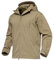 KEFITEVD Softshell Jacke Herren Wasserdicht Regenjacke Army Jacke Gefüttert Angeln Jacke Funktionsjacke Männer Winter Herrenjacke Angelbekleidung Khaki M
