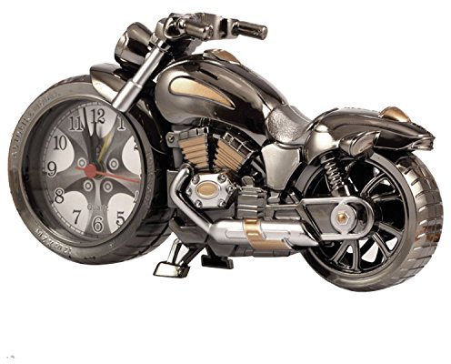 Gearmax Motorrad Style Studenten Alarm Clock Tisch Schreibtisch Time Clock Cool Motorrad Modell Motorradmodell kreative Handwerk Geschenk (Vier Designs, zufällige Lieferung)