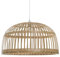 LUSSIOL Lampadario Phuket 60, sospensione in bambù, 60 W, naturale, ø 60 x H 33 cm