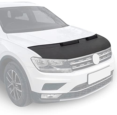 OMAC Haubenbra Steinschlagschutz Bonnet Bra kompatibel mit Ford Kuga II PRE-FL 2013-2016(Only PRE-FL Model) Schwarz Halb