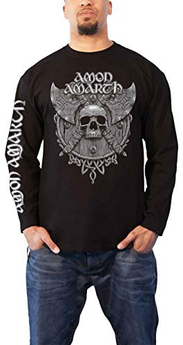 Amon Amarth Grey Skull (Black) Longsleeve XL