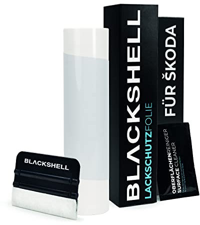 Blackshell® Ladekantenschutz Folie passend für Škoda Roomster | Typ 5J | Bj. 2006-2015 Transparent - passgenauer Stoßstangenschutz inkl. Set für Folierung