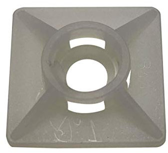 Weiße Kabelbinder-Sockel, selbstklebend, 4-Wege-Befestigung, schnelle Aufräumung, Kabel (50, 28 x 28 mm)