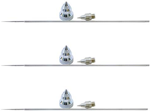 Paasche T-227-123C T-227 Sprühköpfe in DREI Größen 1, 2 und 3, Pack of 3, 3 stück