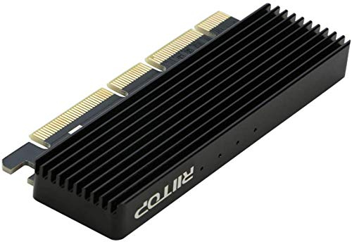 RIITOP PCIe M.2 Adapter, M.2 (M Key) NVMe to PCI-e 3.0 x4/x8/x16 Converter Card with Heatsink for 2280/2260/2242/2230 (M Key) NVMe SSD
