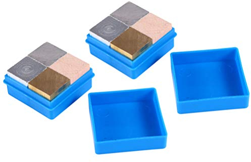 ULTECHNOVO 8 Stück Dichte Würfel Set Gleiche Masse Metallwürfel Set Kupfer Aluminium Eisen Holz Würfel für Dichteuntersuchung Spezifisches Gewicht Spezifische Wärmeaktivitäten