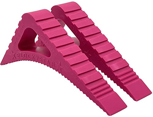 Pekasa Door Stopper and Window Stopper, Award Winning Design Heavy Duty Rubber Door Stops, Works on Any Floor Surface and Any Door Type, Door Wedge Stop in Modern Stylish Colors (Hot Pink, 2 Pac