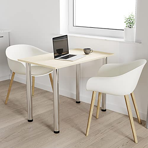 mikon 90x60 | Esszimmertisch - Esstisch - Tisch mit Chrombeinen - Küchentisch - Bürotisch | AHORN