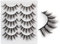 Faux Cils Naturel 6D Yeux De Biche Réutilisable 5 Paires Doux Bandes Oeil de Chat Soft Fake Lashes Kit Faits à La Main Cat Eye Wispy Maquillage False eyelashes