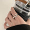 Wdhybwcx Vintage Gothic Fragezeichen Ringe für Frauen Hip Hop Silber Farbe Herz Fingerring Mode Streetwear Schmuck Verstellbare Ringe-Größenveränderbar,Silber