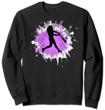 Viola Baseball Softball Ragazze Donna Giocatore Team Coach Felpa