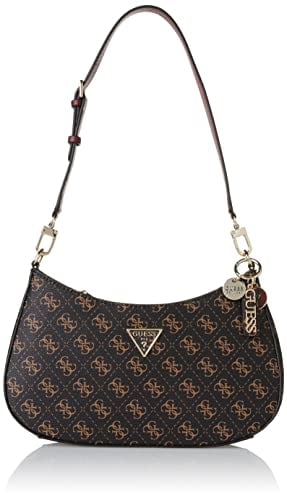 GUESS Noelle Top Zip Shoulder Bag, Women, Brun, Taille Unique