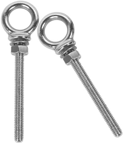 Ganci a S in metallo Bulloni a occhiello in acciaio inossidabile - Bullone a occhiello M8 con dadi Bulloni a occhiello a spalla Bulloni a occhiello per altalena ad anello con gancio a vite (M8 x