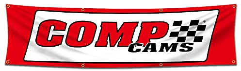 Bofanio Flagge kompatibel mit Comp Cams Flagge Banner Dekor Motorrad Racing 0,6 x 2,4 m Banner für Garage Man Cave Schlafsaal Zimmer