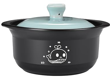 Cazuela Olla Para Estofado Gas Doméstico Resistente A Altas Temperaturas Quema En Seco Cazuela Sin Grietas Olla De Barro Olla De Barro Pequeña Sopa Cazuela Pequeña Olla De Piedra (A 3.0L)