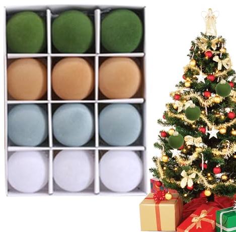 Weihnachtskugeln aus Samt | Kugeln zum Aufhängen für festliche Dekoration, Weihnachtsdekorationen für Einkaufszentren, Versammlungen, Hochzeiten, Feiern, Weihnachtsfeiern Teksome