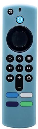 Anti-Fall Fashion Glow Protective Case For Fire Fire Tv Stick Remote Cover Silicone Skin For Fire Tv Stick 4K Max 3Rd Gen Airtag Luminous Protect Case,Blue,Case For Fire Fire Tv Stick Remote Cover