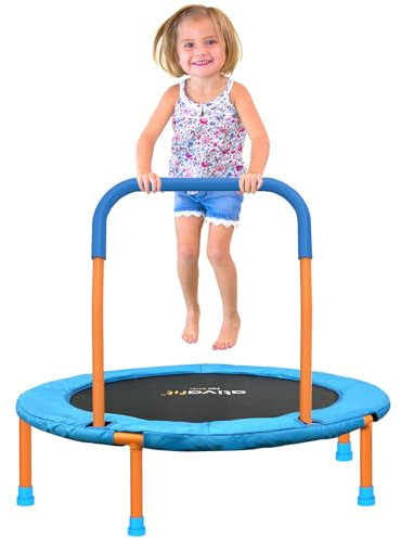 ATIVAFIT 36'' Rebounder Trampoline for Toddlers & Kids - With Foam Handle & Oxford Padded Cover - Indoor Mini Trampoline for 1-6 years old