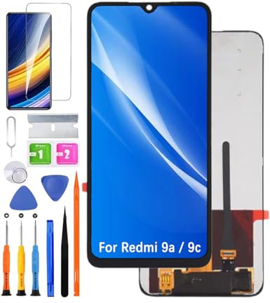 HLYGZX Pantalla LCD de repuesto para Xiaomi Redmi 9a 9c, M2006C3LV RMX3491 Pantalla LCD Touch Digitizer Assembly Kit de piezas de reparación